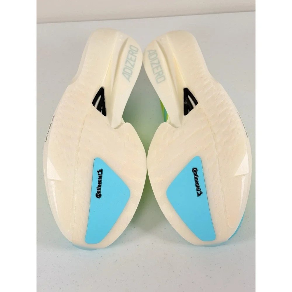 Adidas ADIZERO Takumi SEN 11 Men's Size 14.5 Blue Mint/Yellow/White JQ2813